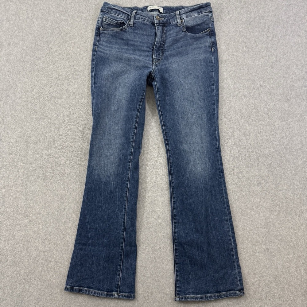 Bke Jeans Women's 30x32 Blue Payton Mid-Rise Bootcut Universal Fit Stretch Denim